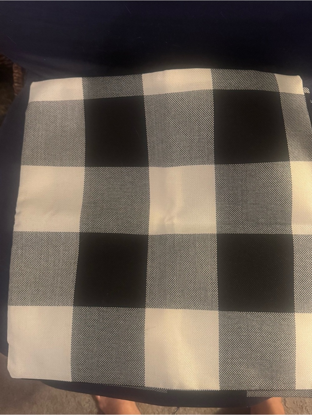 Black and White Buffalo Check Accent Pillow Cover